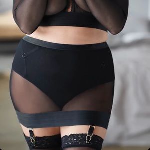 Torrid garter skirt and thong panties